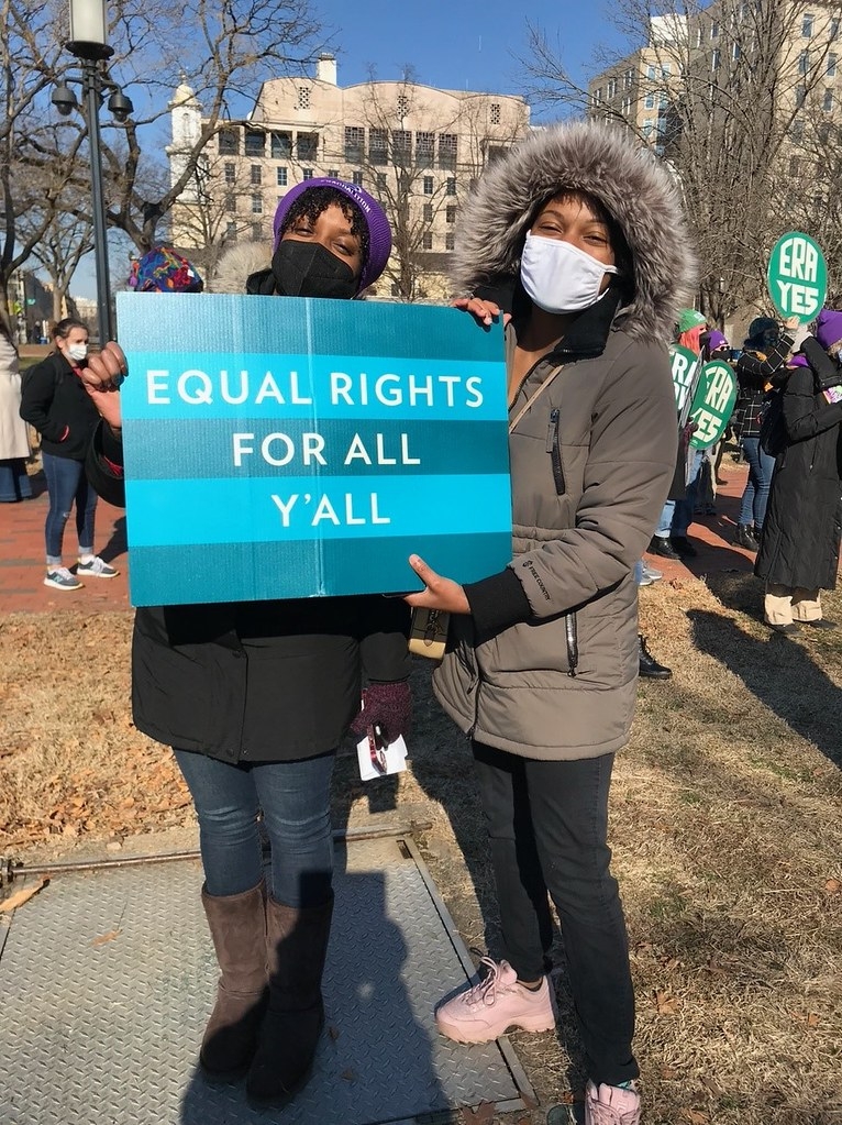 LWV members protesting for the ERA